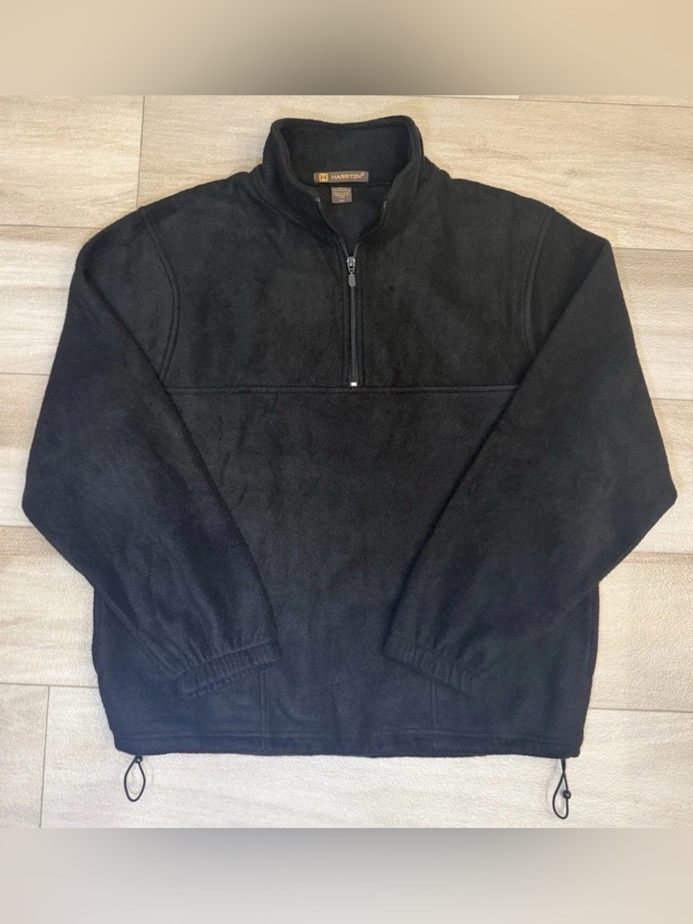Harriton Men's 1/4 Zip Black Fleece Shirt Top
100% Spun Soft Polyester Size M